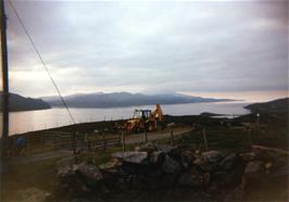 View to Skye from outside Raasay youth hostel